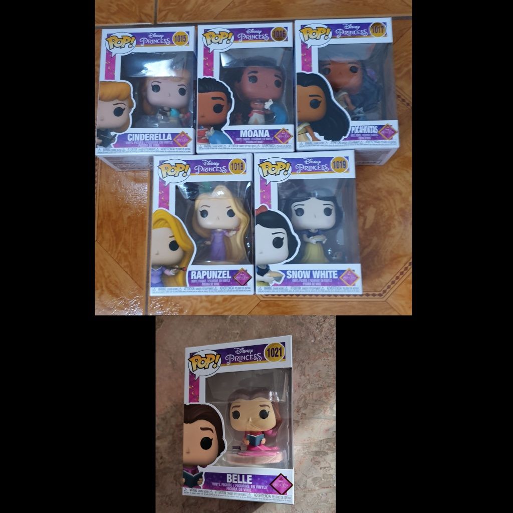 Funko pop Princesa Tiana Ariel Cinderela Rapunzel Pocahontas Moana etc