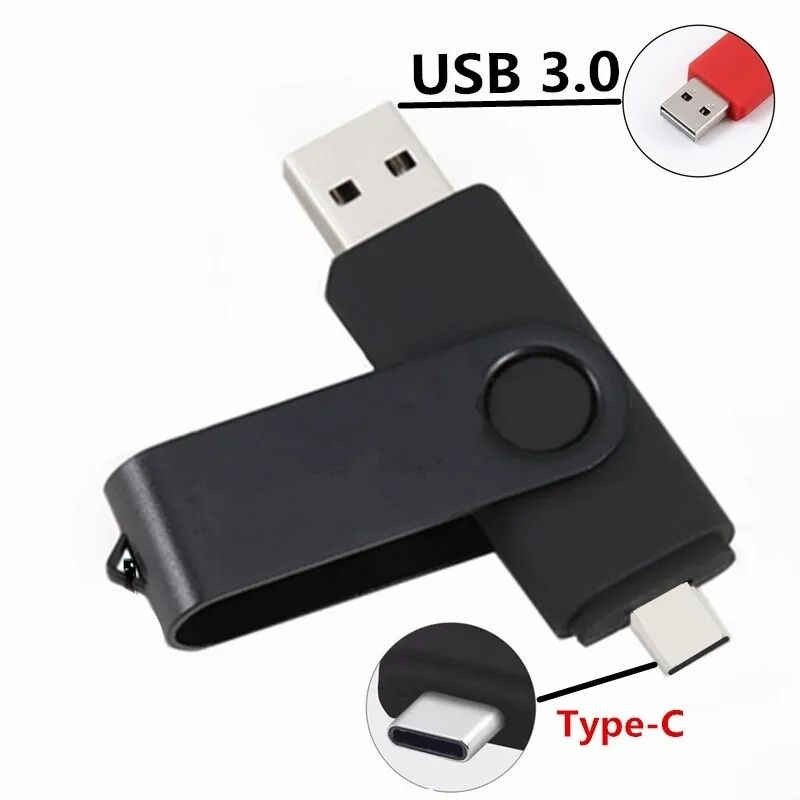 Флеш накопитель 2 в 1 USB 3.0 Type C 64 Гб