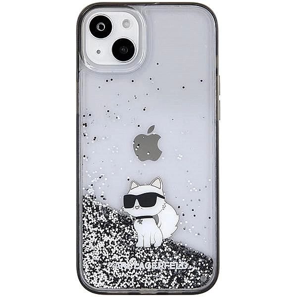Etui Karl Lagerfeld Liquid Glitter Choupette do iPhone 15 Plus - przez