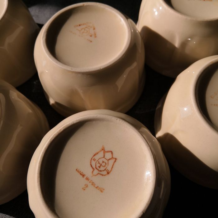 Pruszków porcelit, czarki Nostalgia, sosjerka