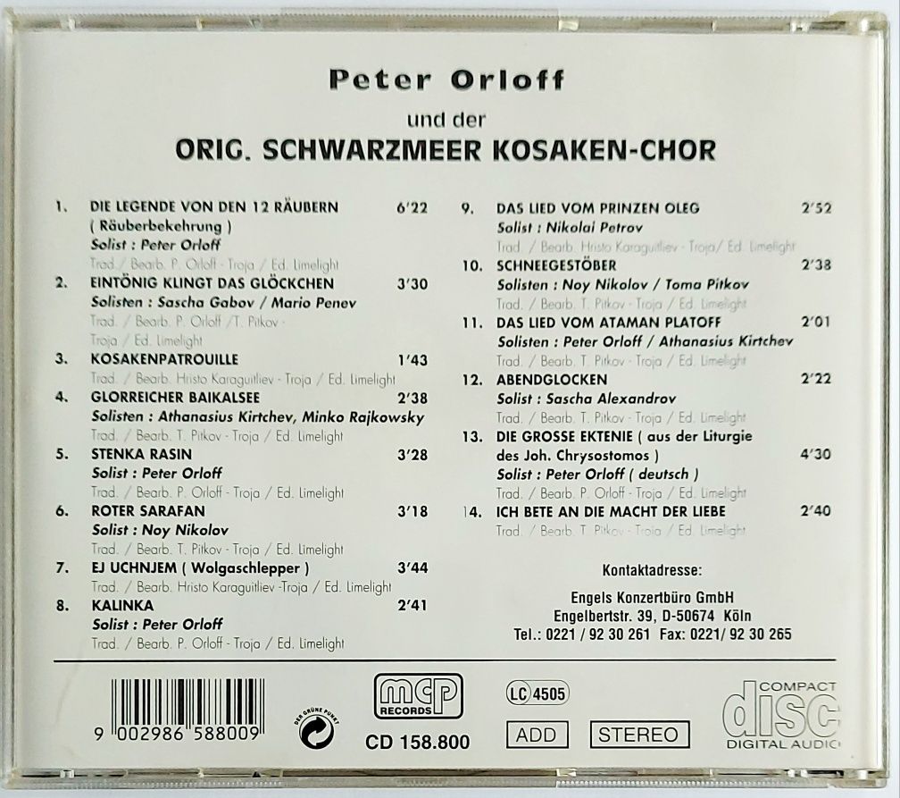 Peter Orloff Schwarzmeer Kosaken Chor