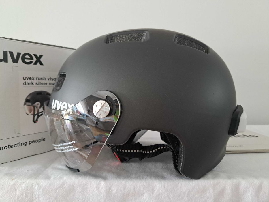 Kask rowerowy Uvex Rush Visor Dark Silver Matt M 55-58cm