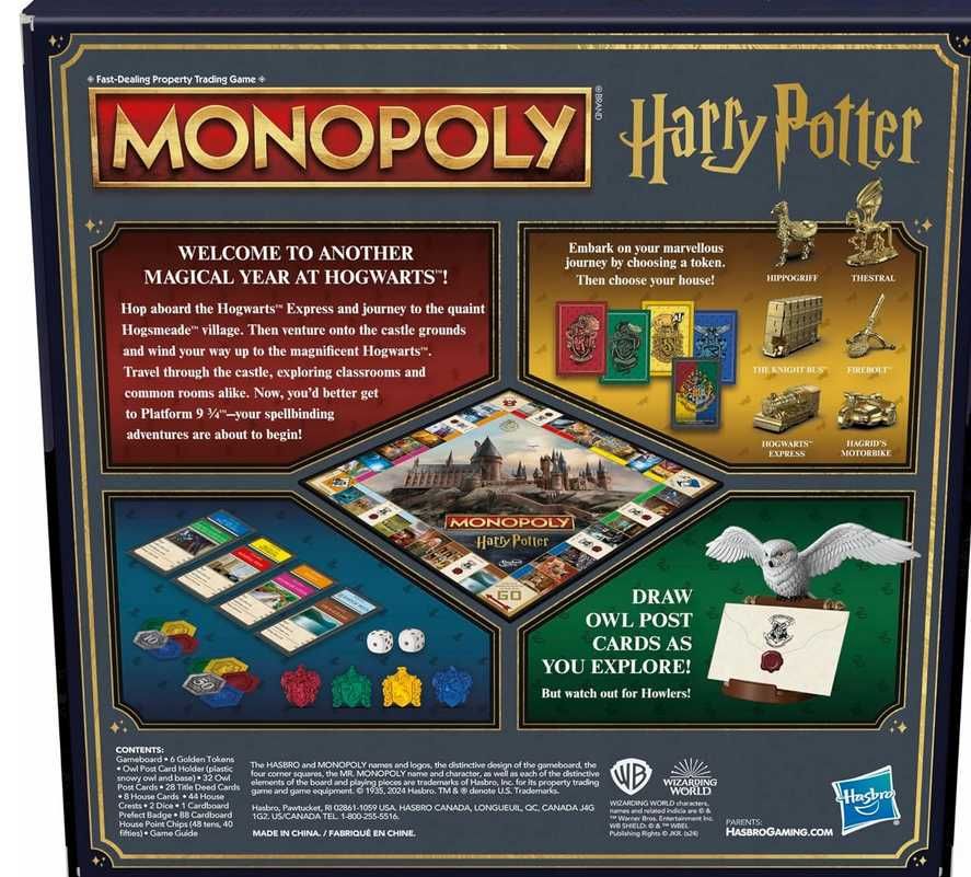 Gra planszowa Monopoly Harry Potter Hasbro - wersja WŁOSKA !!!