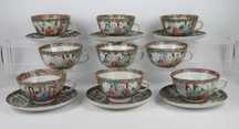 Chávenas com pires - Porcelana da China Séc. XIX