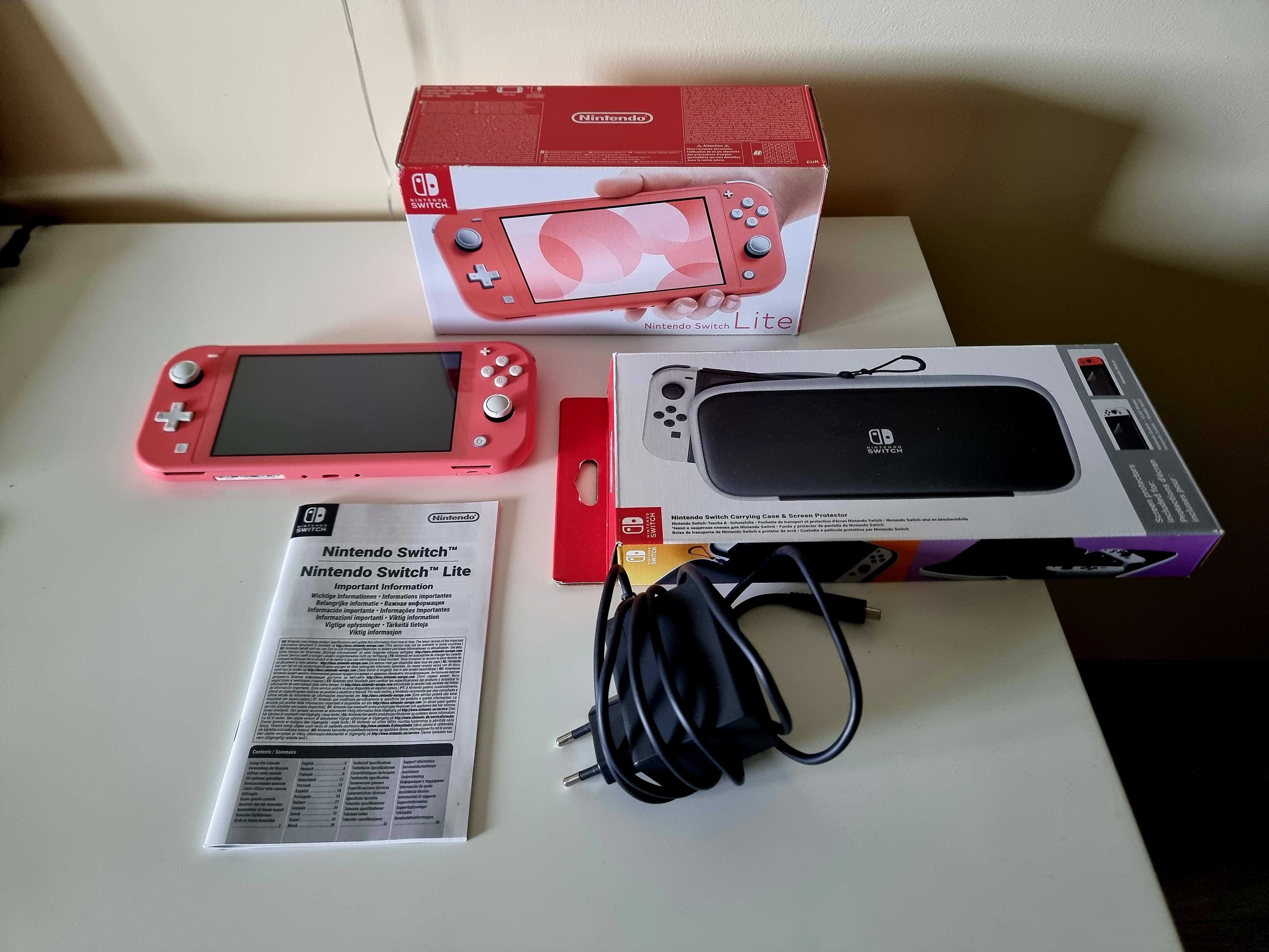 Konsola Nintendo Switch Lite komplet różowa