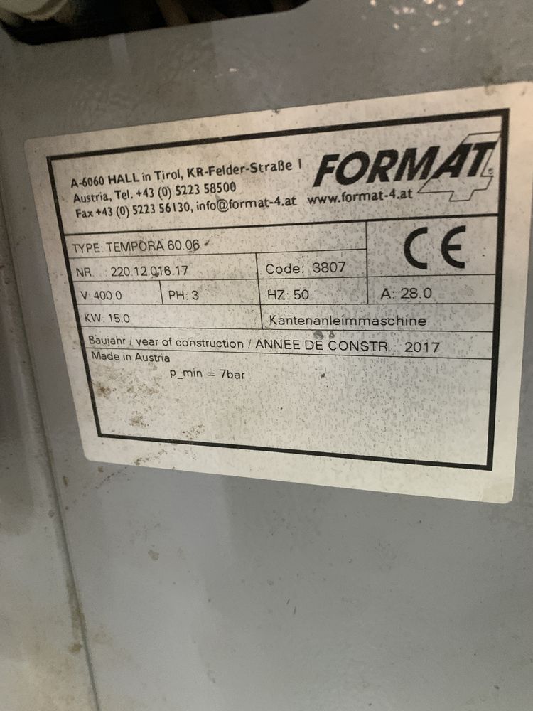 Крайколицювальний верстат FORMAT Tempora F600 60.06