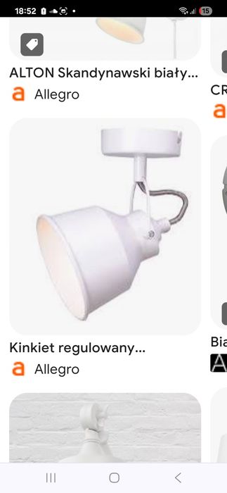 Lampa kinkiet biała loft