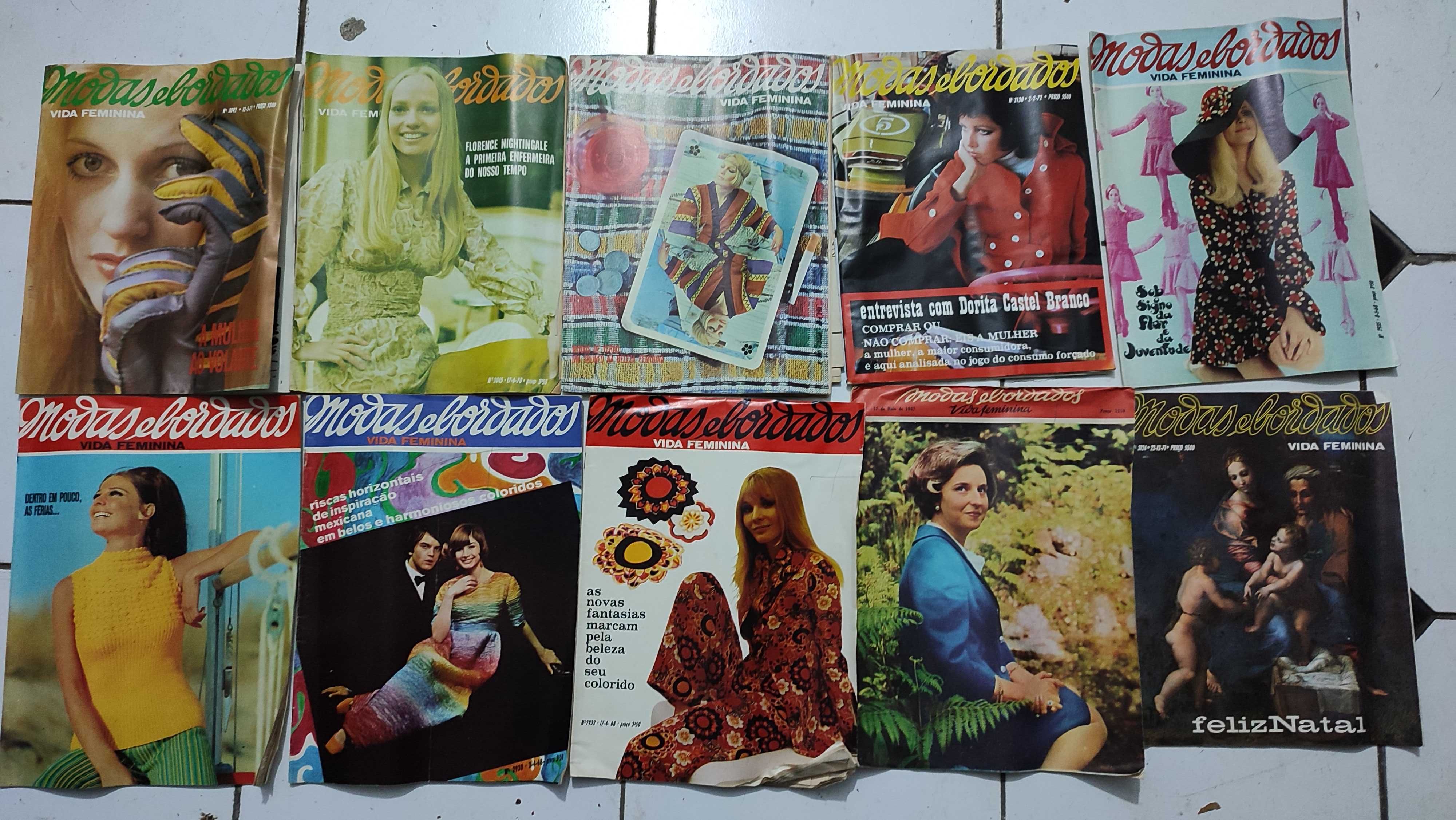 Lote 60 revistas Moda e Bordados - Anos 70