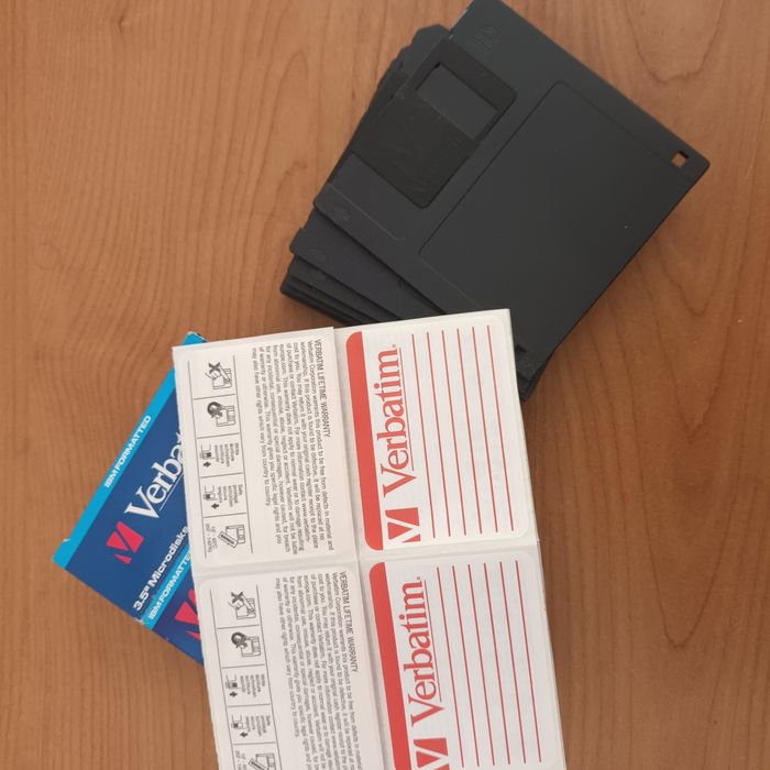 Dyskietki Verbatim MF 2HD FDD 3.5" 1,44 nowe, 8 sztuk