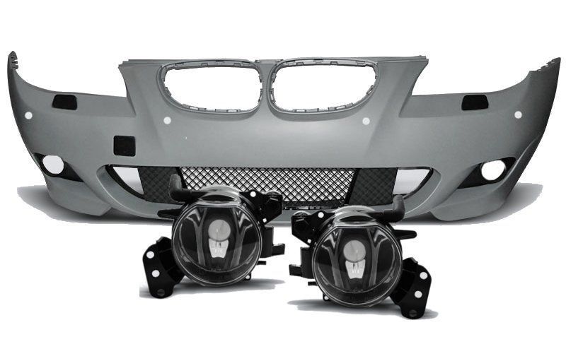 Zderzak+ HALOGENY M-PAKIET BMW E60 03-07 Z PDC SRA