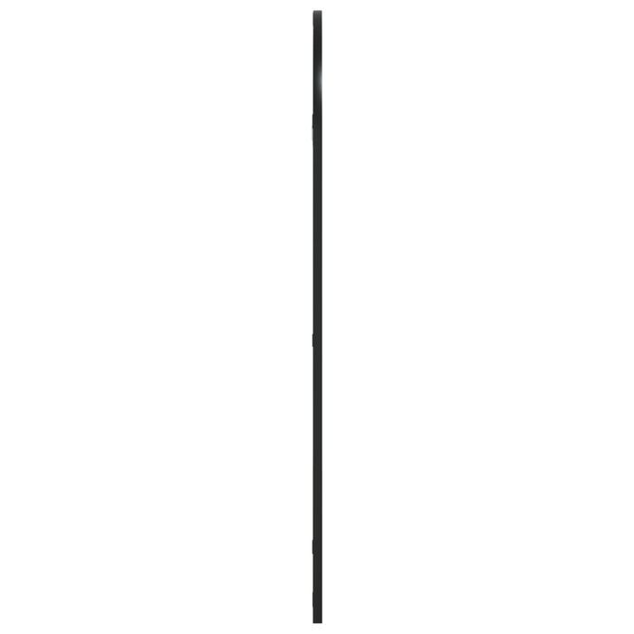 vidaXL Lustro ścienne, czarne, 50x100 cm, zakończone łukiem, żelazo
