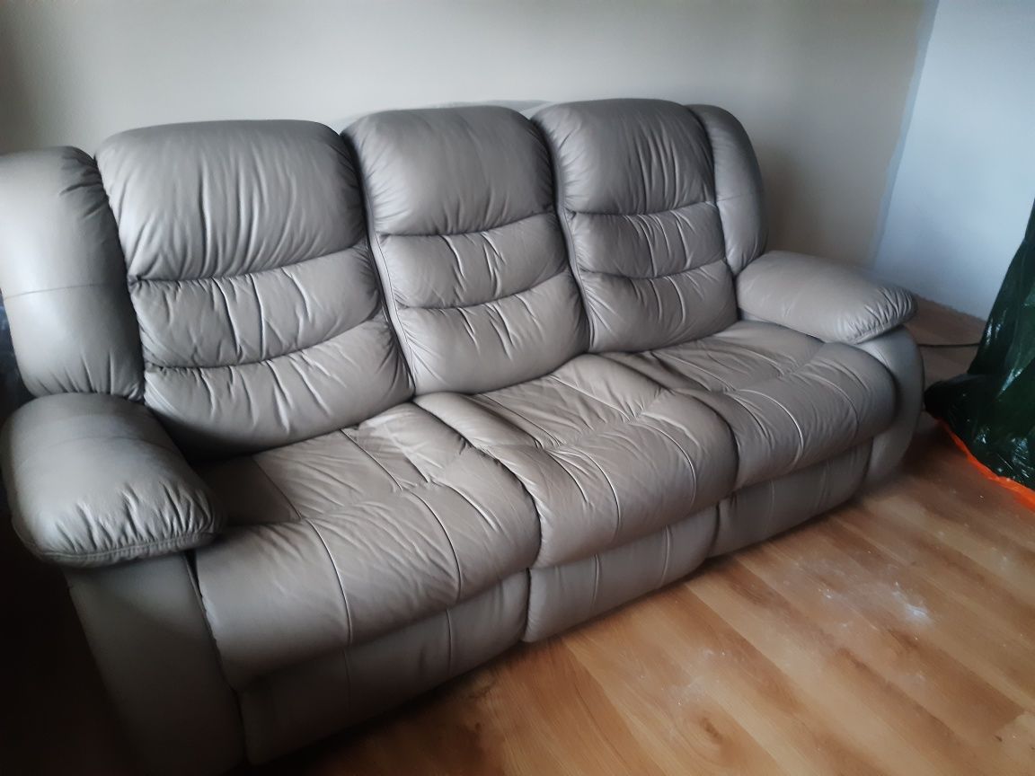 Sofa skórzana + fotel skórzany