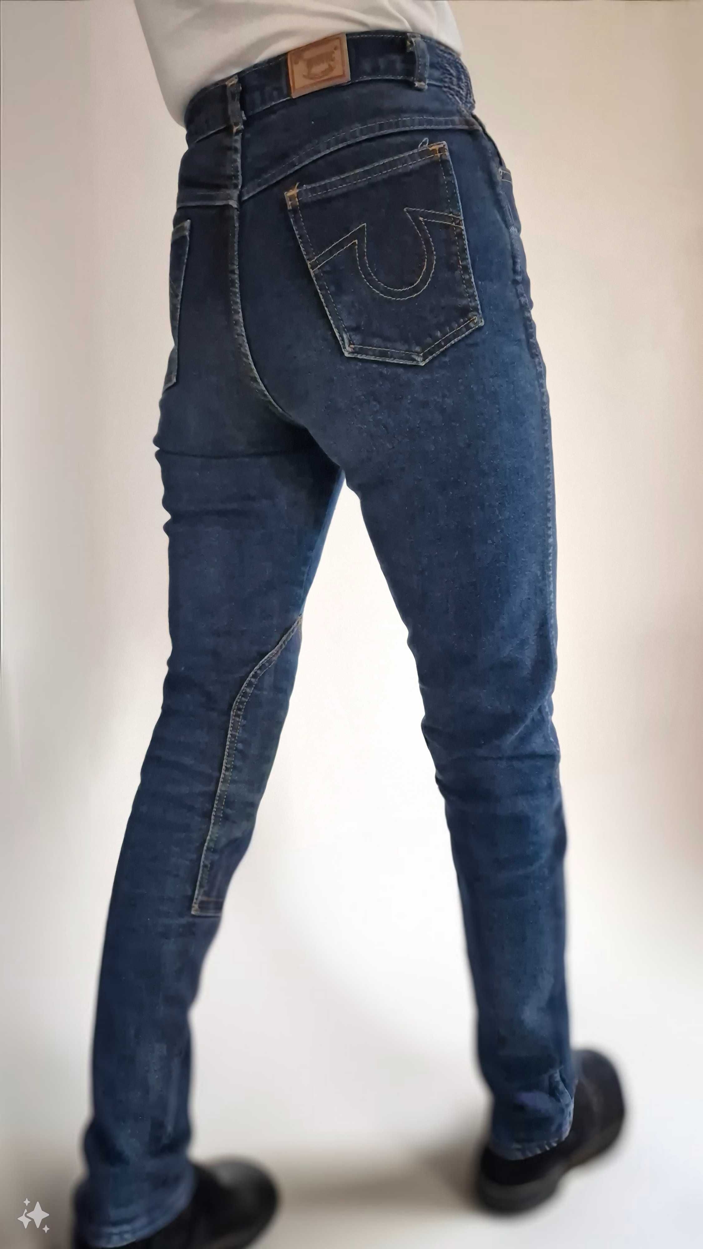 Spodnie - bryczesy damskie dżinsowe Indigo Denim