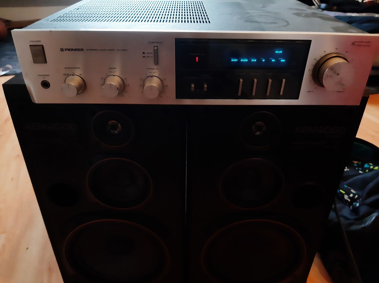 Wzmacniacz Pioneer SA-520 Blue Line + Kolumny Kenwood