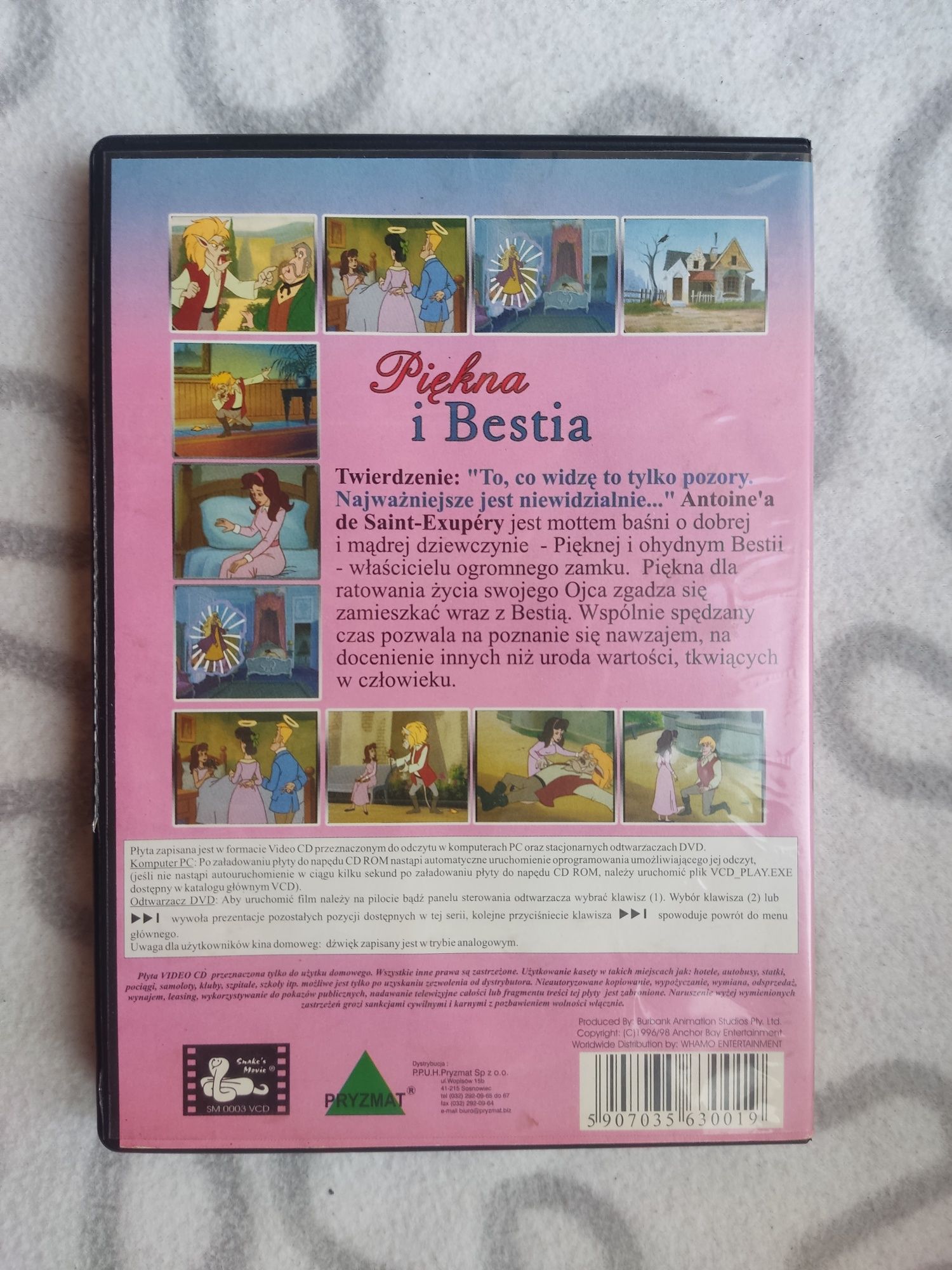 Płyta DVD bajka Piękna i Bestia