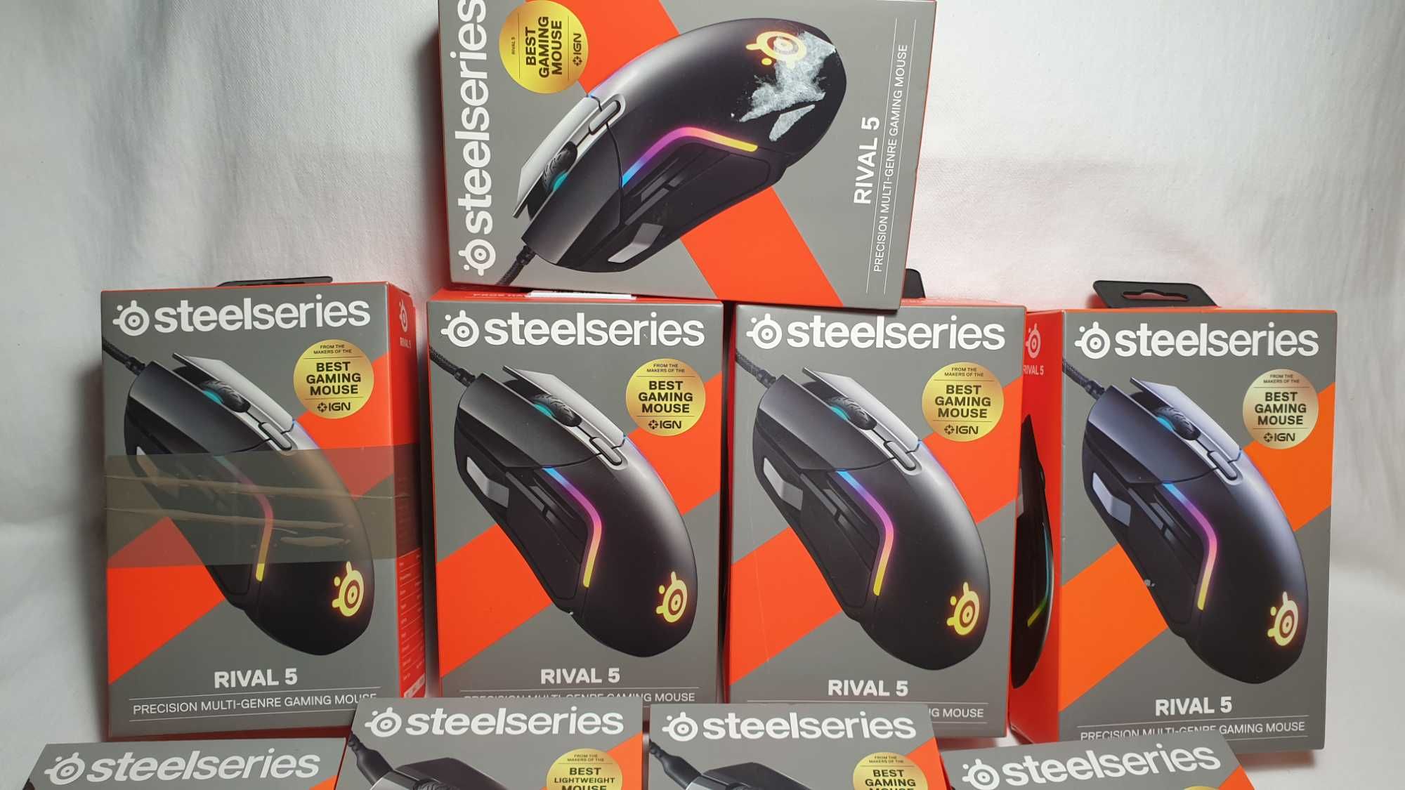 Myszki przewodowe Steelseries Rival 5, Aerox 3.