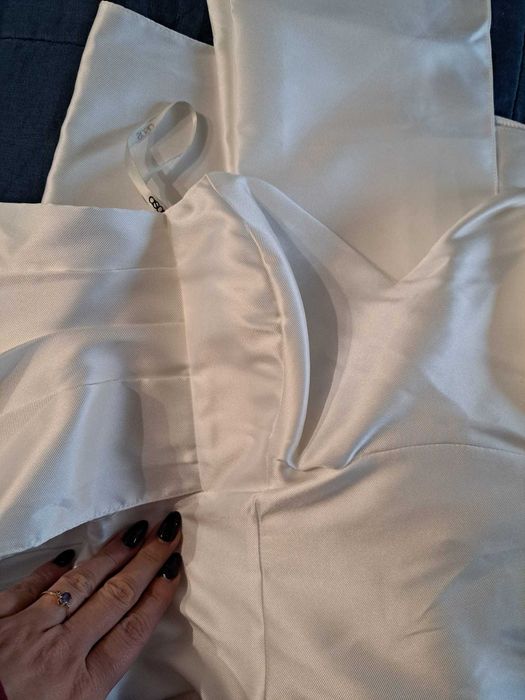 Suknia ślubna mini Asos Bridal Original Luxe panieński ślub poprawiny