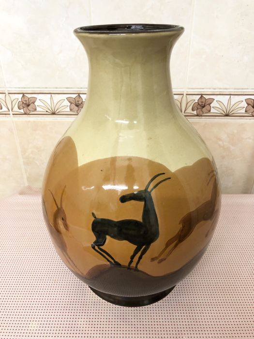 Уникальная винтажная керамическая ваза ЛКСФ