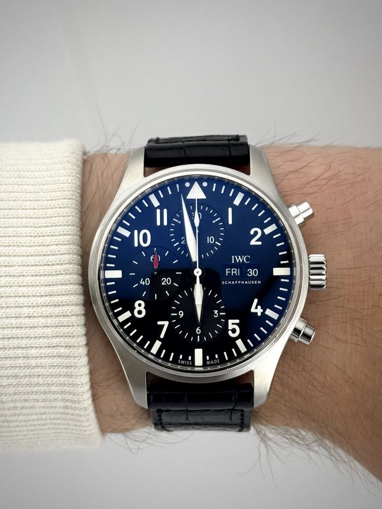 FVAT 23% FULLSET IWC Pilot’s Watch Chronograph ref IW377709