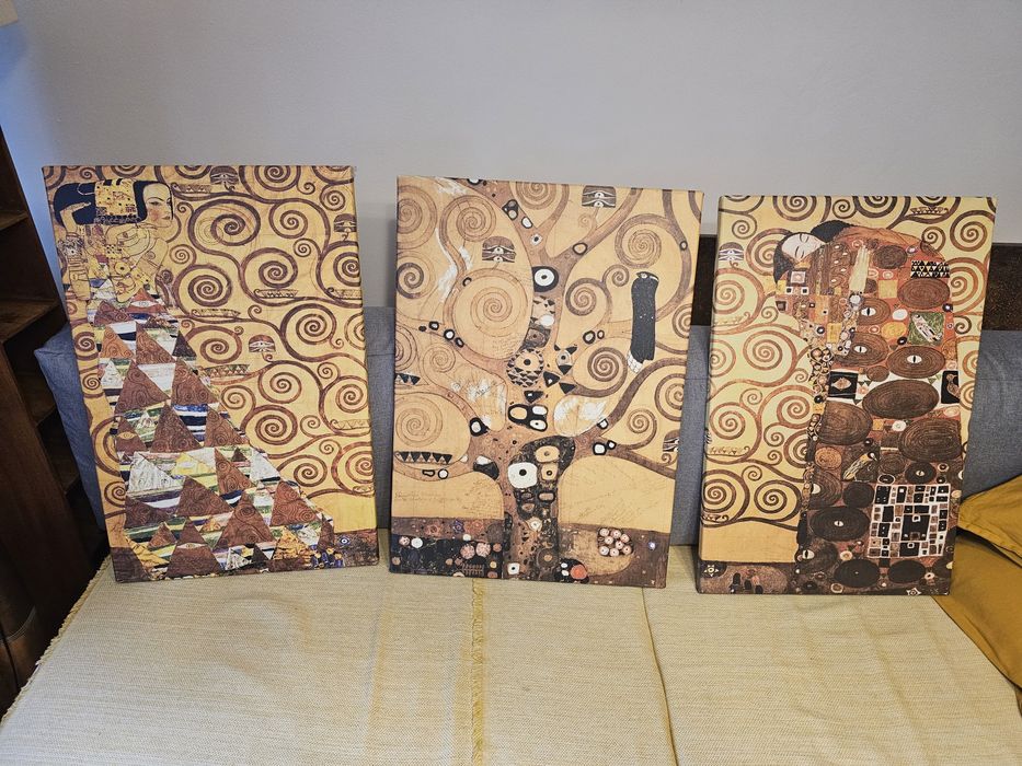 Obraz tryptyk Gustaw Klimt drzewo życia