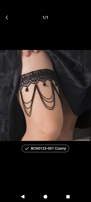 Podwiązka koronkowa,nowa