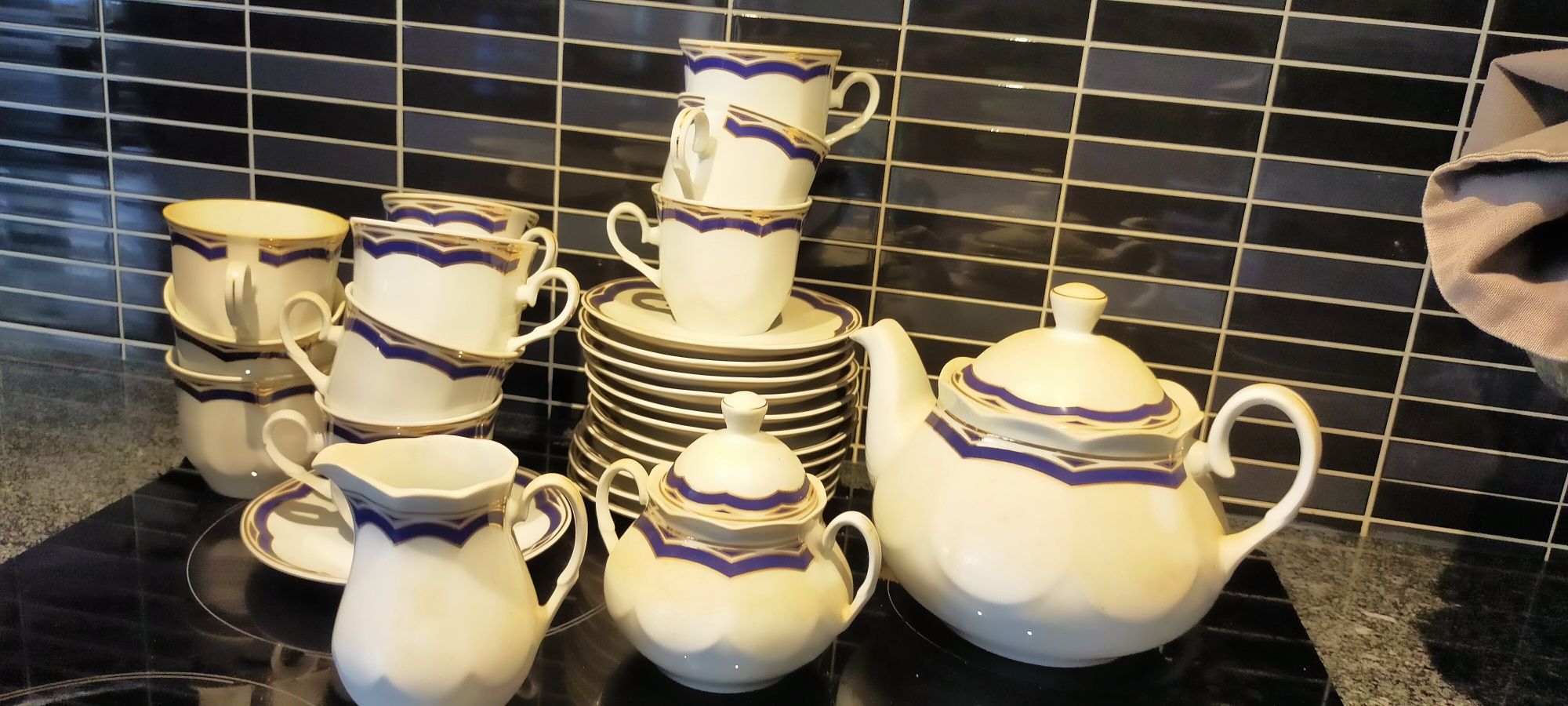 Conjunto para chá em porcelana