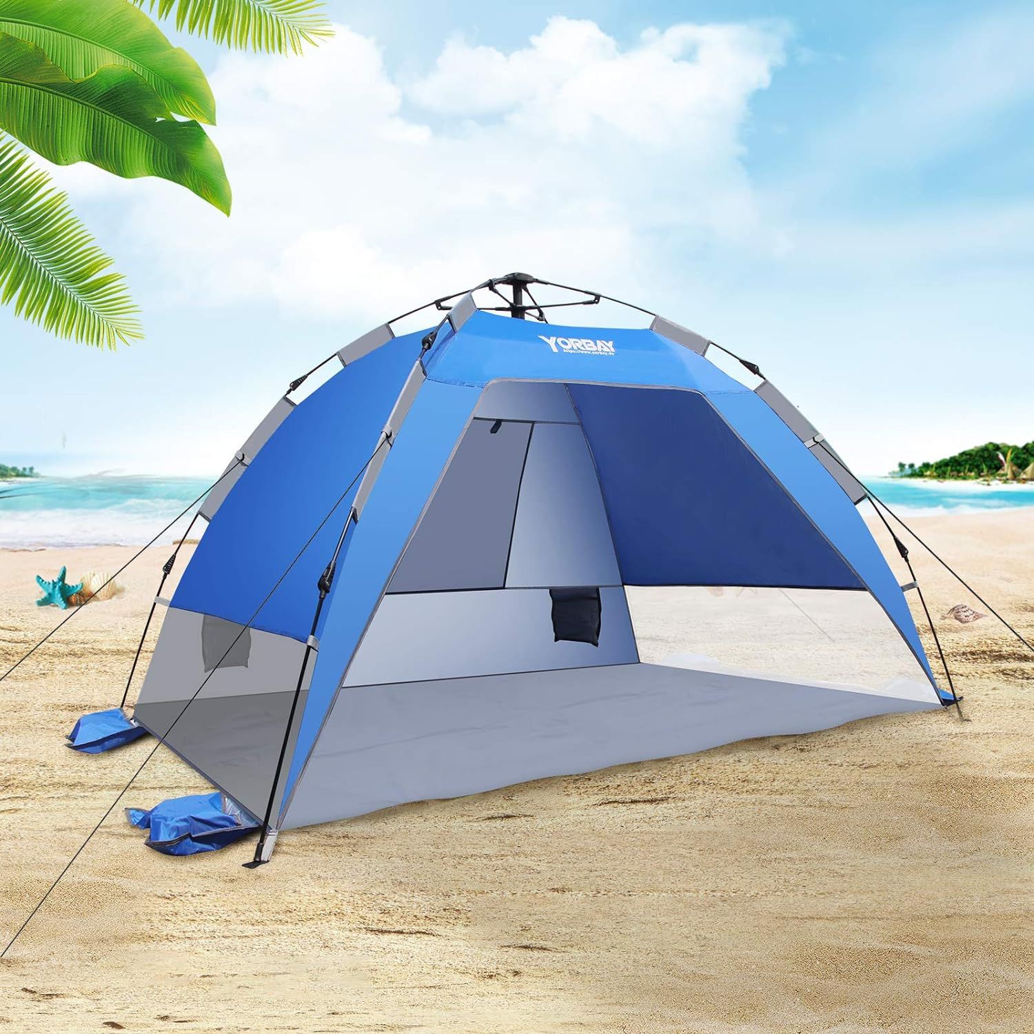 Yorbay Automatyczny namiot plażowy z ochroną UV 50+ 155 x 215 x 145 cm