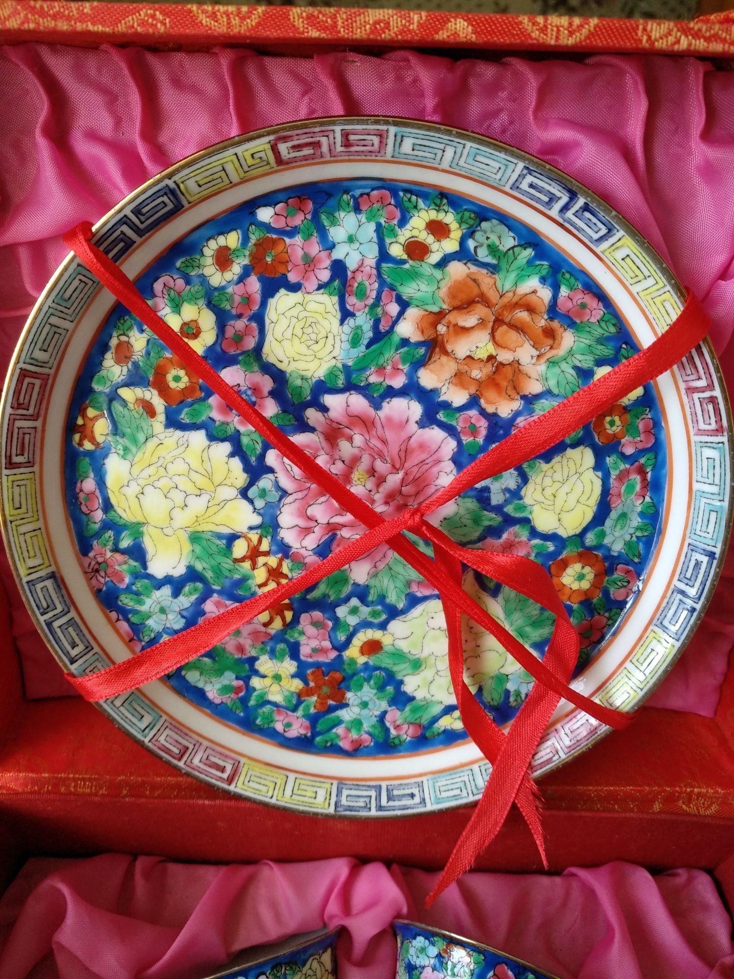 Фарфор антикварный китайский сервиз яичная скорлупа ручная роспись