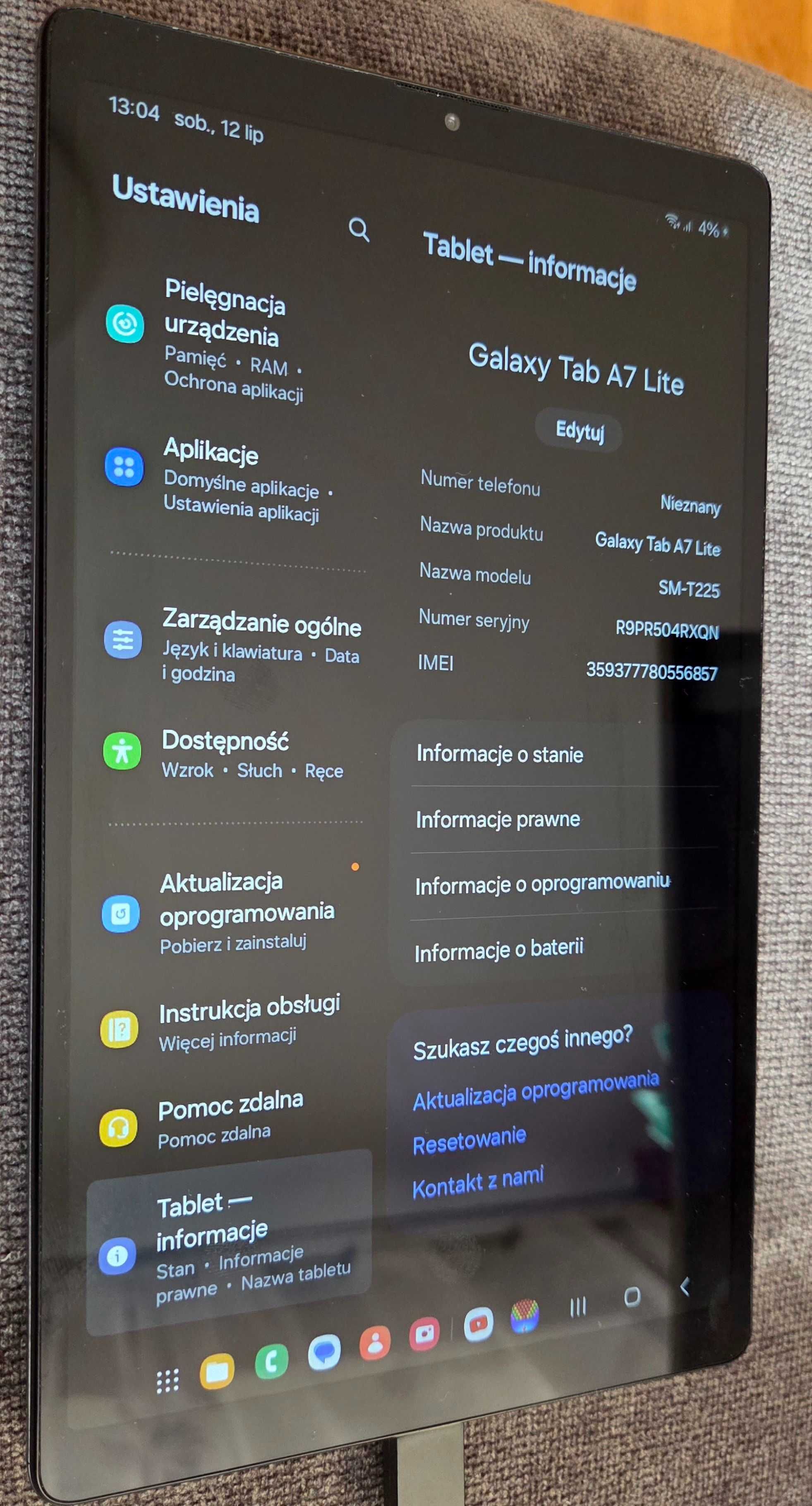 Tablet Samsung Galaxy Tab 7 Lite SM-T225 LTE