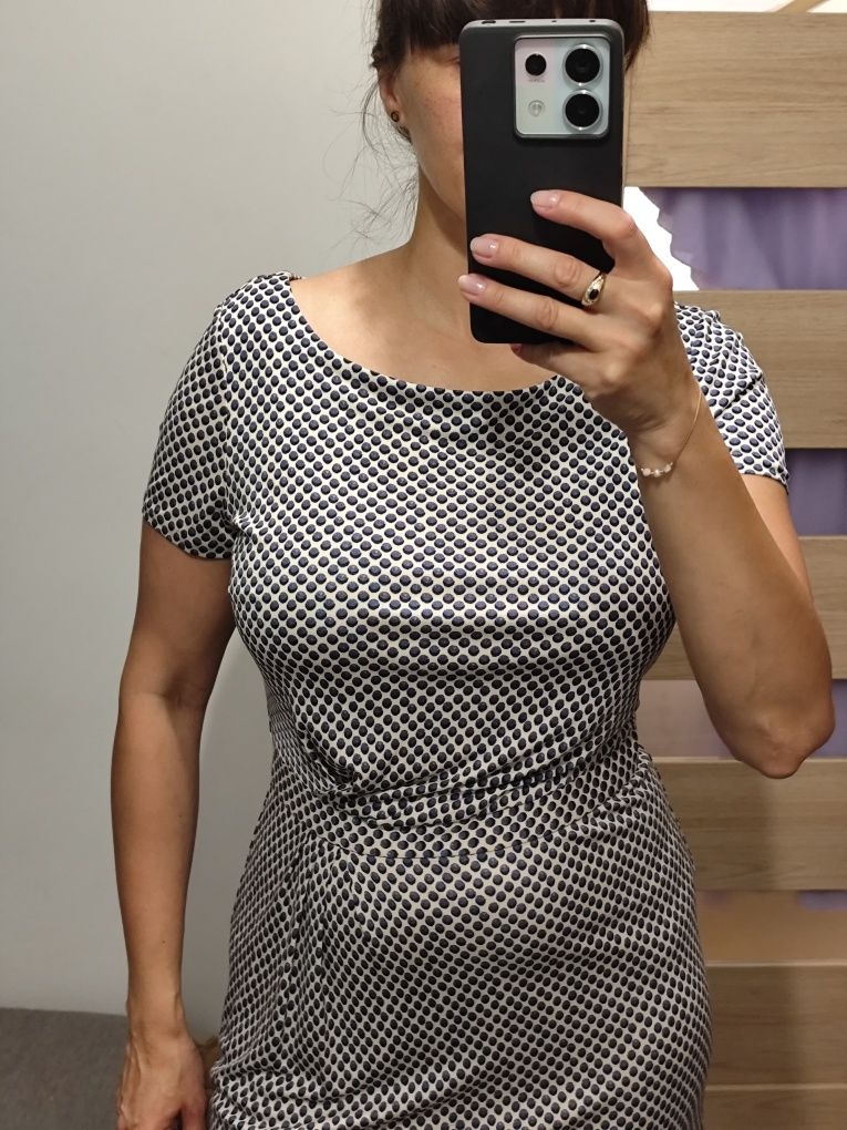 Sukienka Tory Burch jedwabna wizytowa do pracy