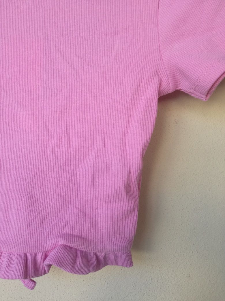 Blusa curta rosa Zara S