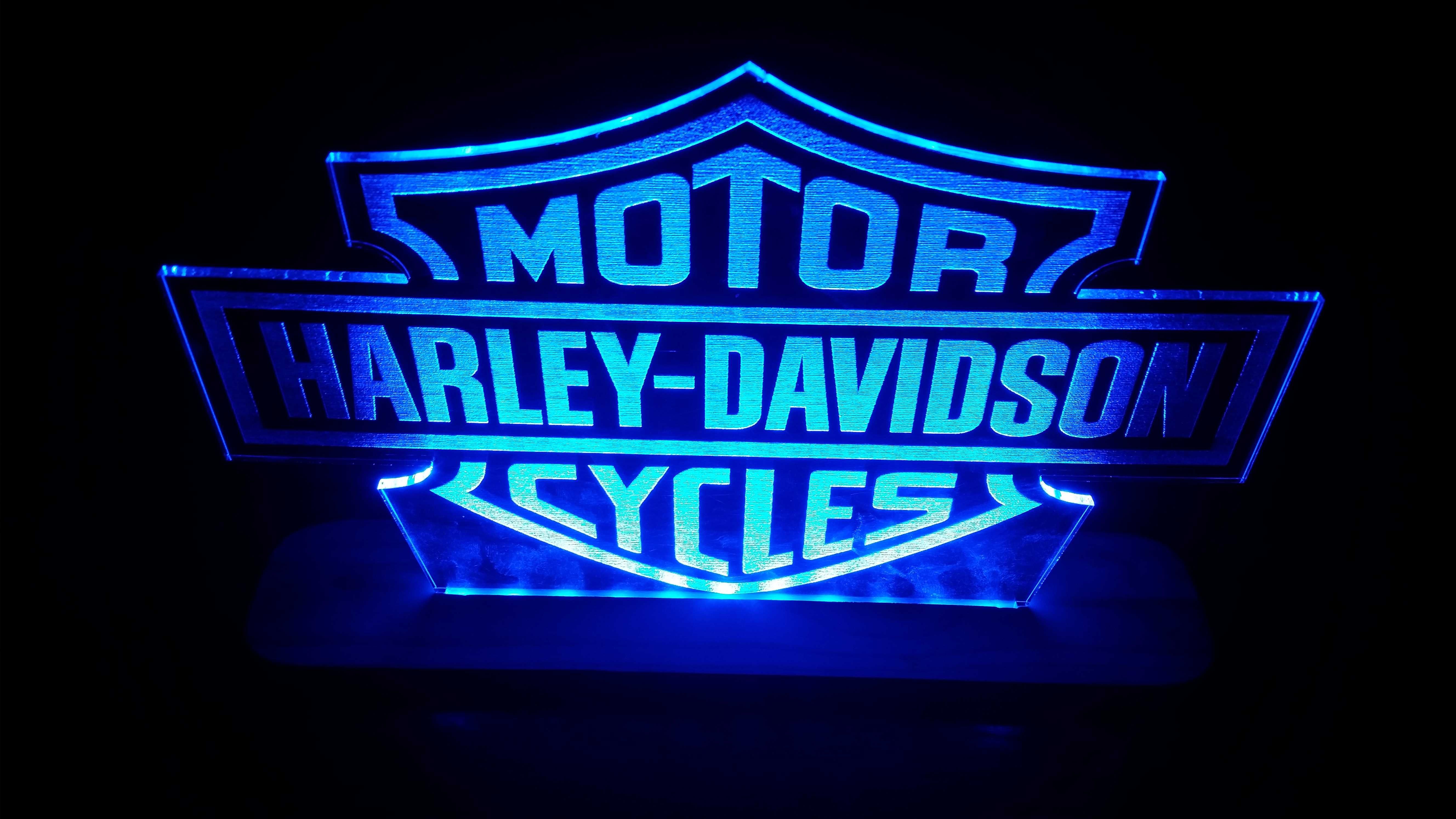 Lampka led 3d harley davidson motor plexa prezent