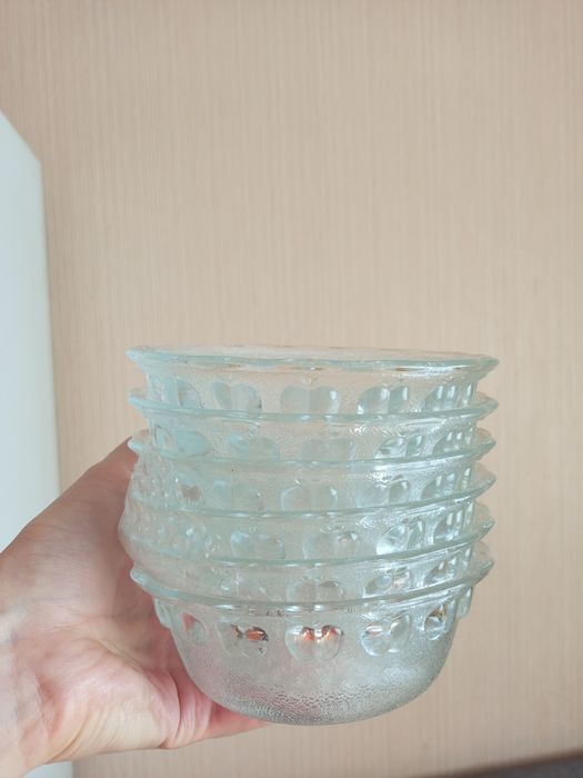 Набір скляний посуд салатники тарілки 6 шт