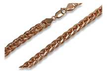 Łańcuszek z czerwonego różowego złota 14k Lisi ogon cc035r 1,2/45cm G