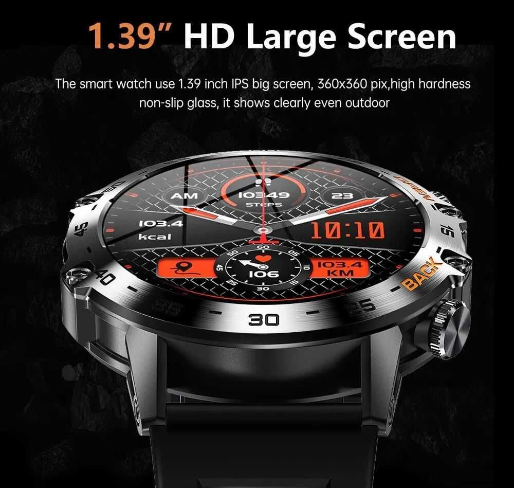 Zegarek Smartwatch Męski Rozmowy Menu PL Sportowy