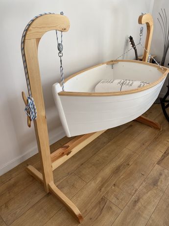 Łóżeczko 120x60 łódka kołyska dla dziecka GRATIS