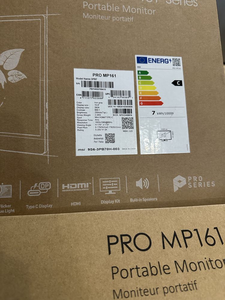 Monitor przenośny MSI PRO MP161