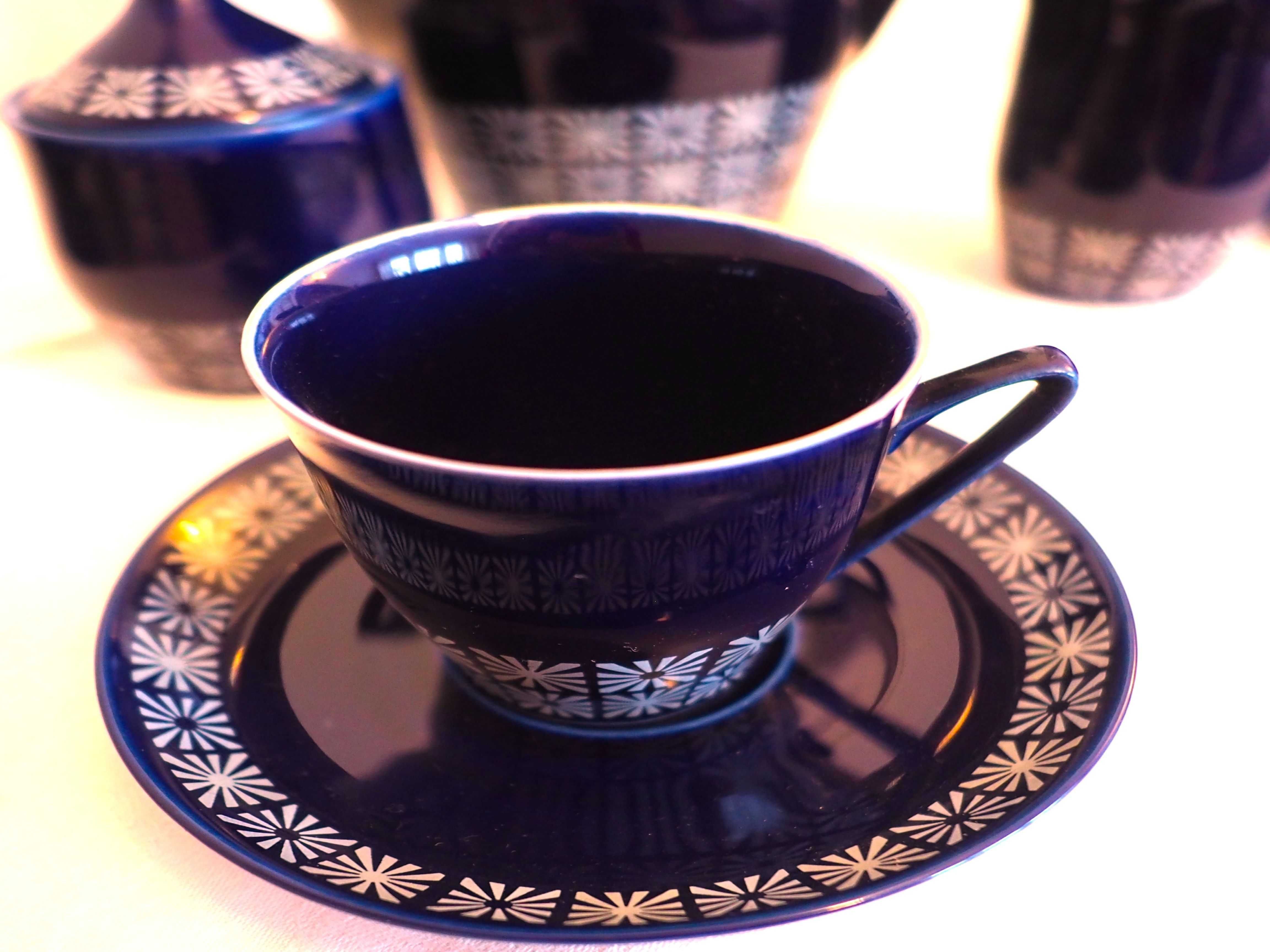 Kolekcjonerski rarytas, kobaltowy porcelitowy serwis "TUŁOWICE"