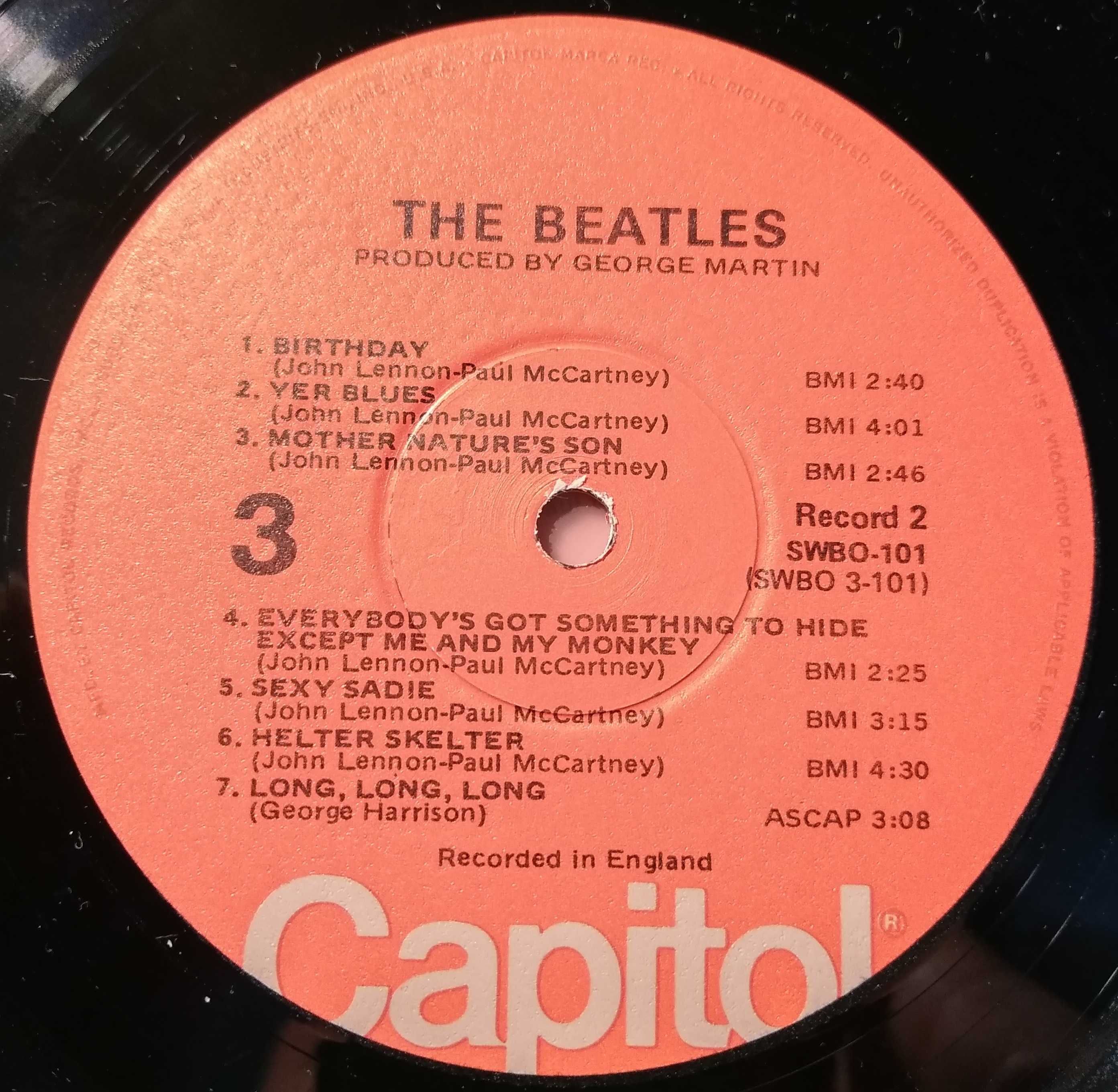 The Beatles White album US 2LP orange label 76 pressing complete