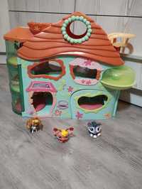 Największy Domek Littlest Pet Shop LPS zestaw plus trzy figurki