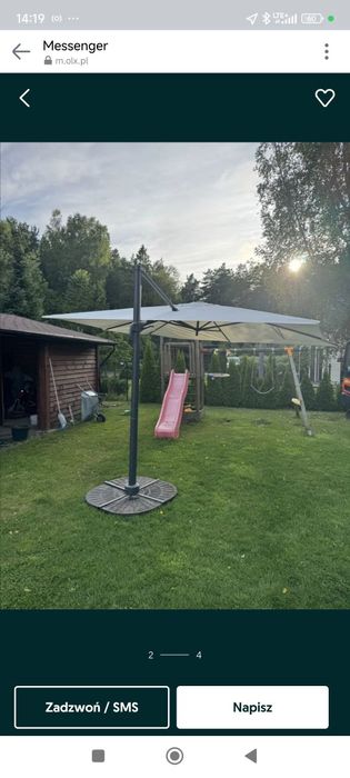 Parasol ogrodowy 3x3