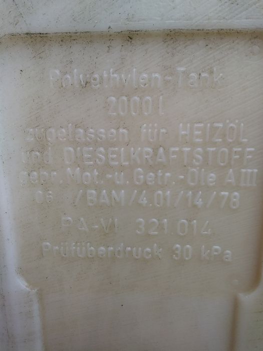 Zbiornik na wodę szambo paliwo od 1000l do 2000l 2 tys. l 2 m 3