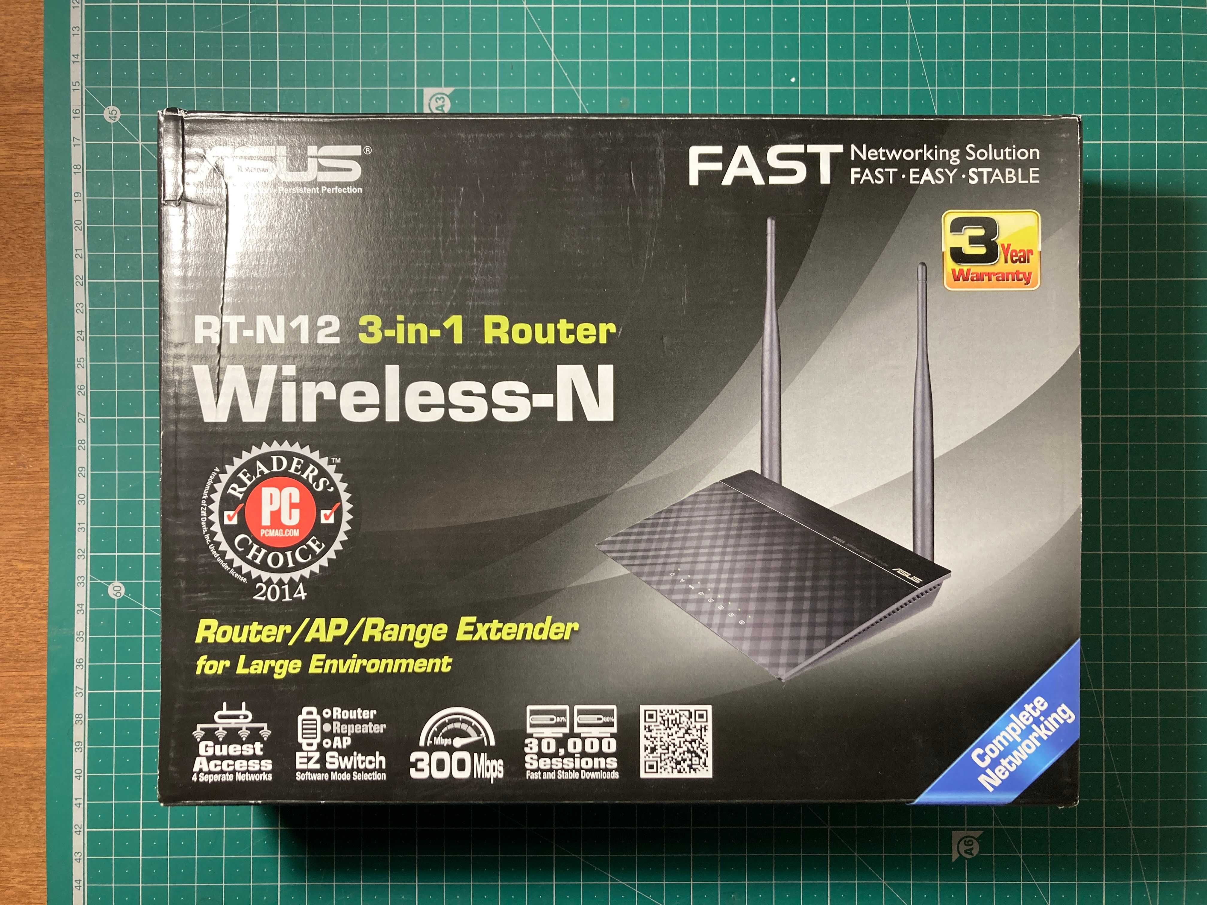 2x Asus Router, Access Point, Range Extender — RT-N12 e RT-AC51U