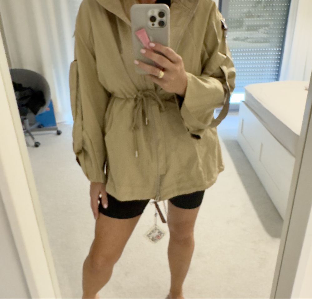 Kurtka parka Loeve L/Xl kaptur beżowa