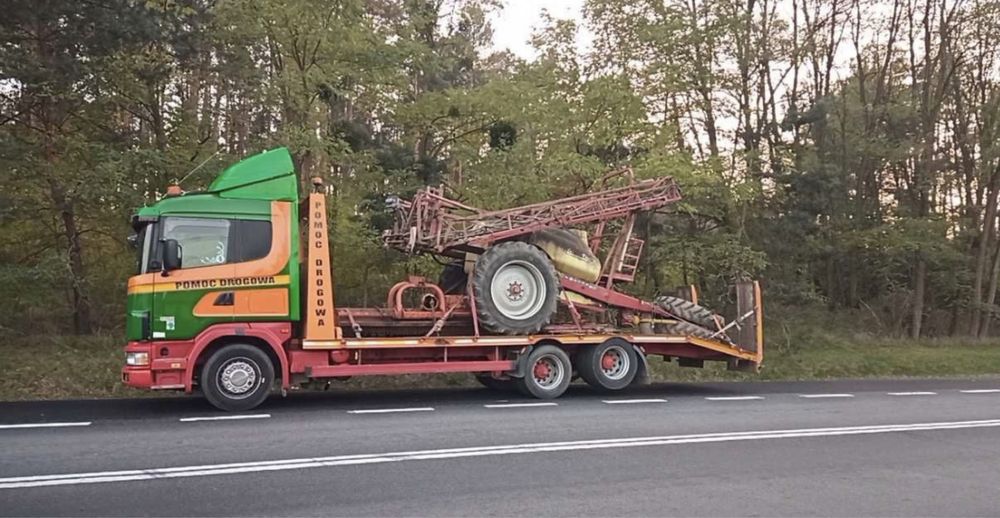Transport lawetą ciągniki maszyny rolnicze budowlane pomoc drogowa 24h