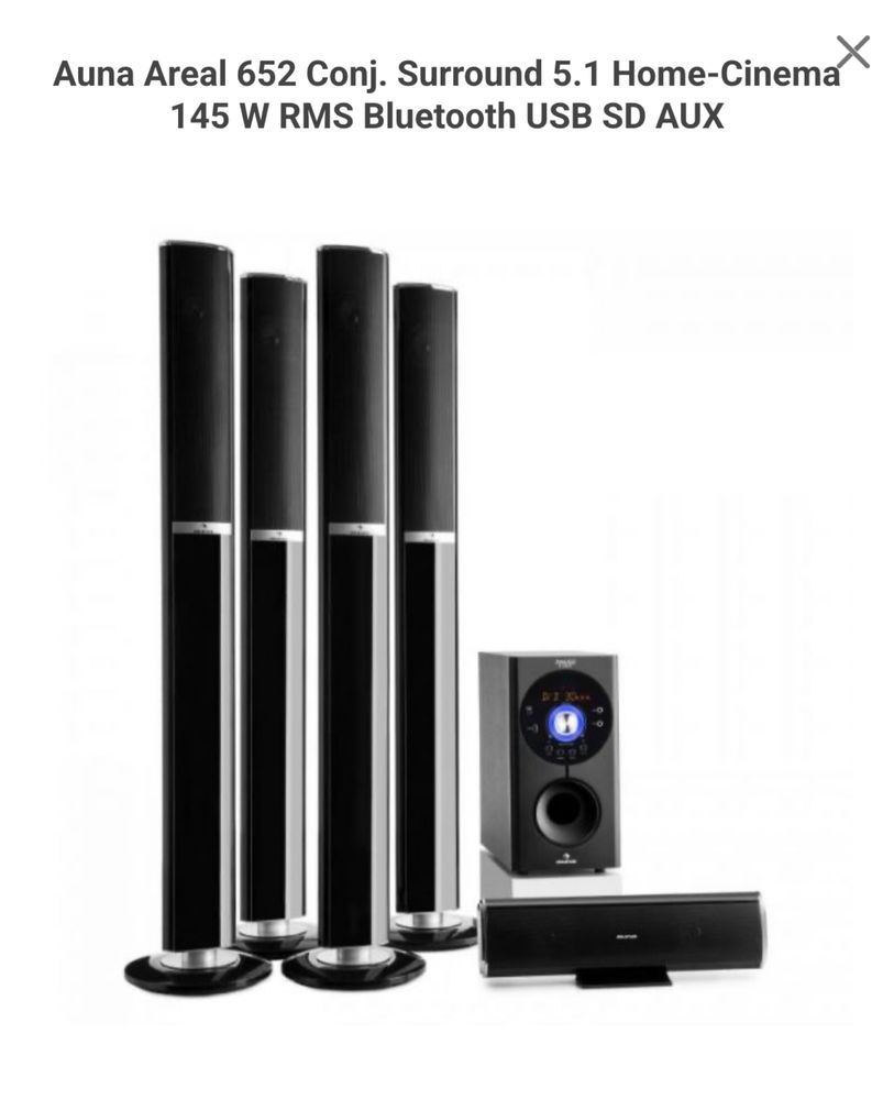 Sistema de som surround Auna Areal 652