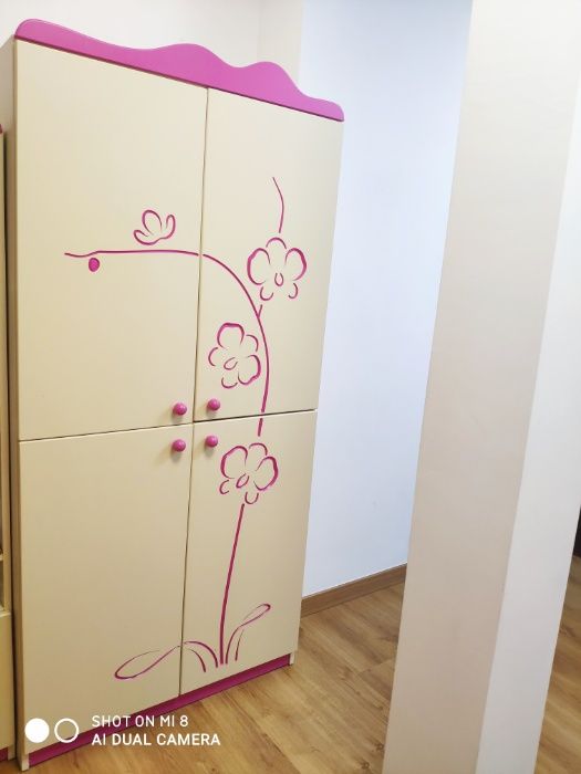 Zestaw mebli dziecięcych dla dziewczynki Meblik seria Orchidea