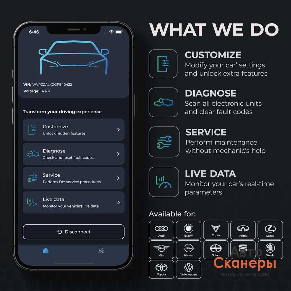 Диагностический адаптер Carista EVO iOS/Android