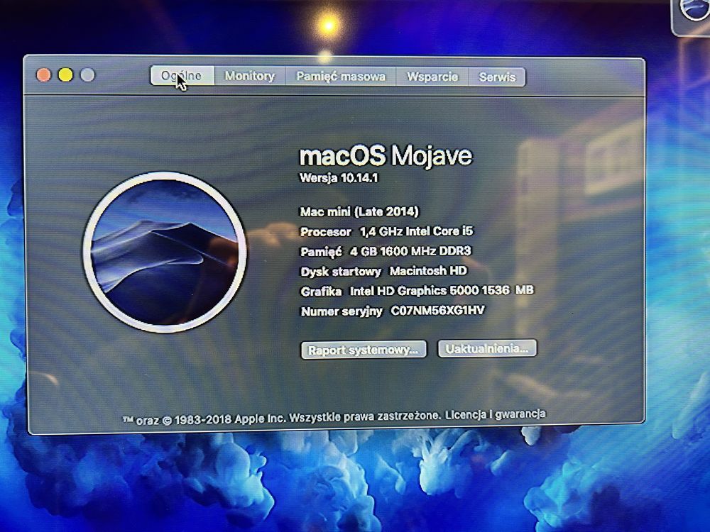 Apple Macmini i5 4 ramu SSD 500 Gb (A1347)