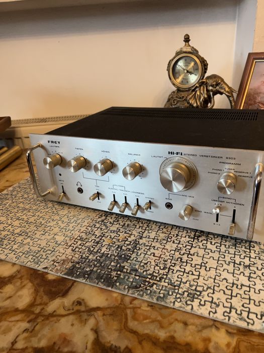 Вінтажний Стерео Підсилювач Frey 9303 / Японія / Два фонокоректора